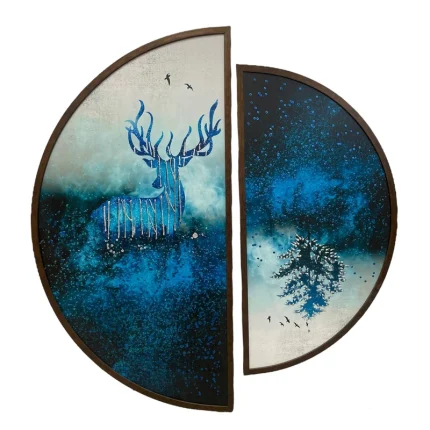 تابلو مدل پازل طرح گوزن مجموعه 2 عددی