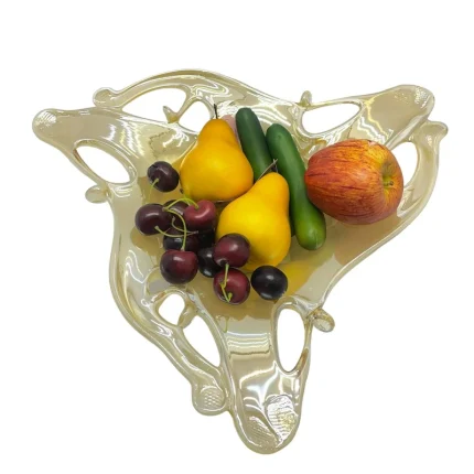 میوه خوری شیشه ای مورانو مدل مثلثی