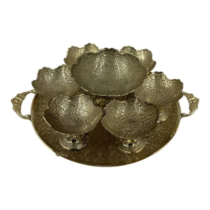 مجموعه ظروف هفت سین 8 پارچه مدل طاووسی