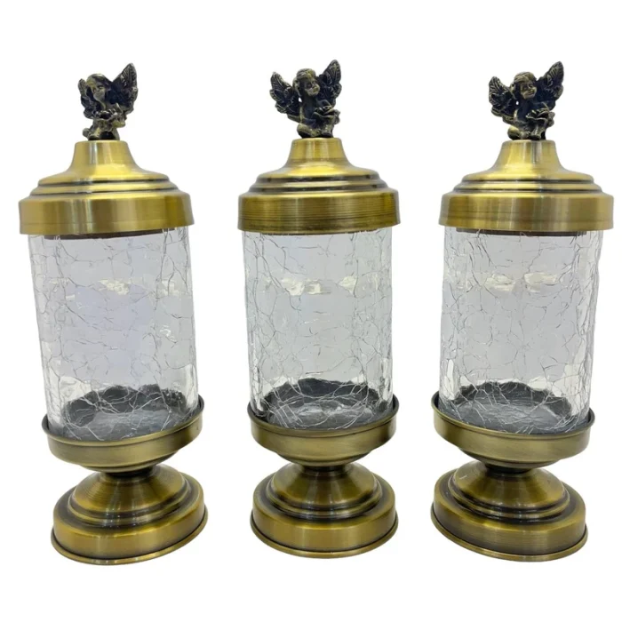 ست جا ادویه 3 پارچه مدل پایه پیوتر طرح آبگز
