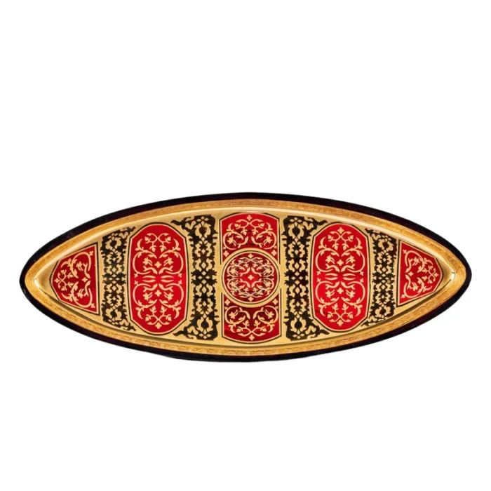 رولت خوری مدل سلطان کد 450 با طراحی زیبا و تزئینات طلایی، جلوه‌ای خاص به میز پذیرایی شما می‌بخشد.