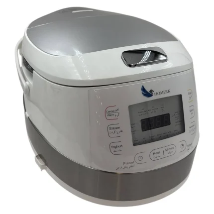 "با پلوپز 5 لیتری هومرک، هر بار برنجی کاملاً پخته‌شده تهیه کنید."