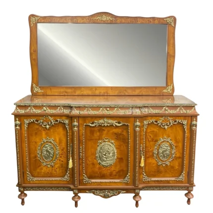 "کنسول شیک و آینه بزرگ مدل الیزه، مناسب برای دکوراسیون لوکس و مدرن."