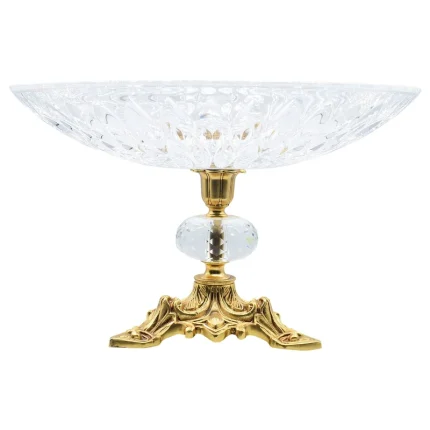 ترکیب هنر و تجمل در یک کاسه پایه‌دار کریستالی