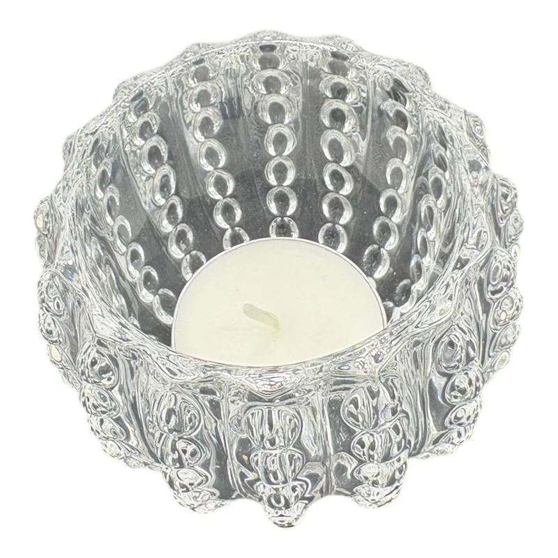 جاشمعی کریستال مدل صدفی (1) جاشمعی کریستال مدل صدفی با لبه های موج دار و بدنه شفاف