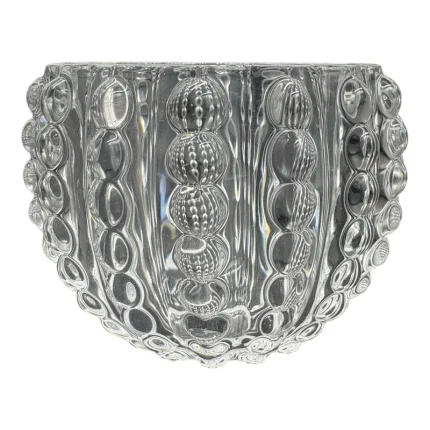 جاشمعی کریستال مدل صدفی با طراحی برجسته و مناسب برای شمع وارمری