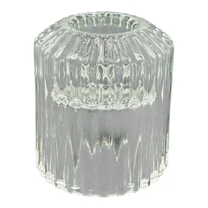 جاشمعی کریستالی مدل ستونی با کریستال شفاف و مقاوم