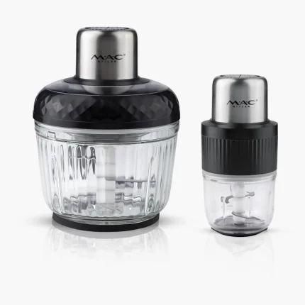 خرد کن و آسیاب ۲ قلو مک استایلر مدل MC-889 با طراحی شیشه ای و تیغه استیل