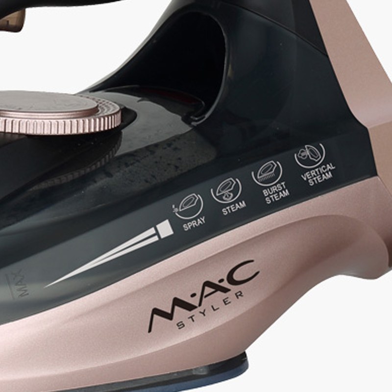 اتو بخار دستی هوشمند مک استایلر مدل MAC-215 (1) اتو بخار دستی MC-215 با تنظیم دمای هوشمند و سیستم ضدچکه