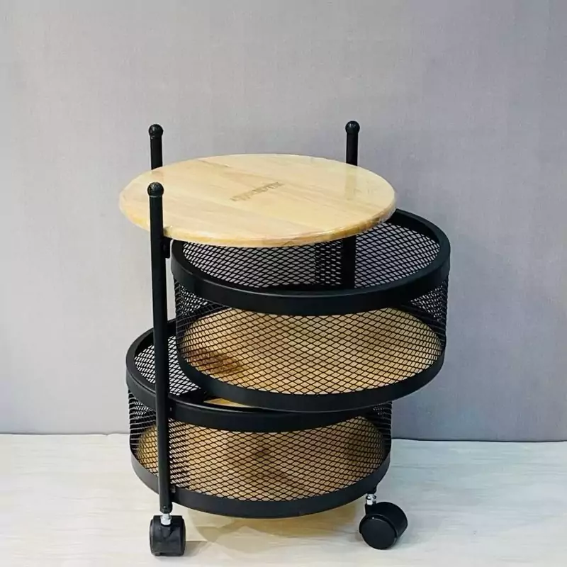 سبد سیب زمینی پیاز 2طبقه (1) سبد دو طبقه فلزی مناسب برای آشپزخانه و انباری