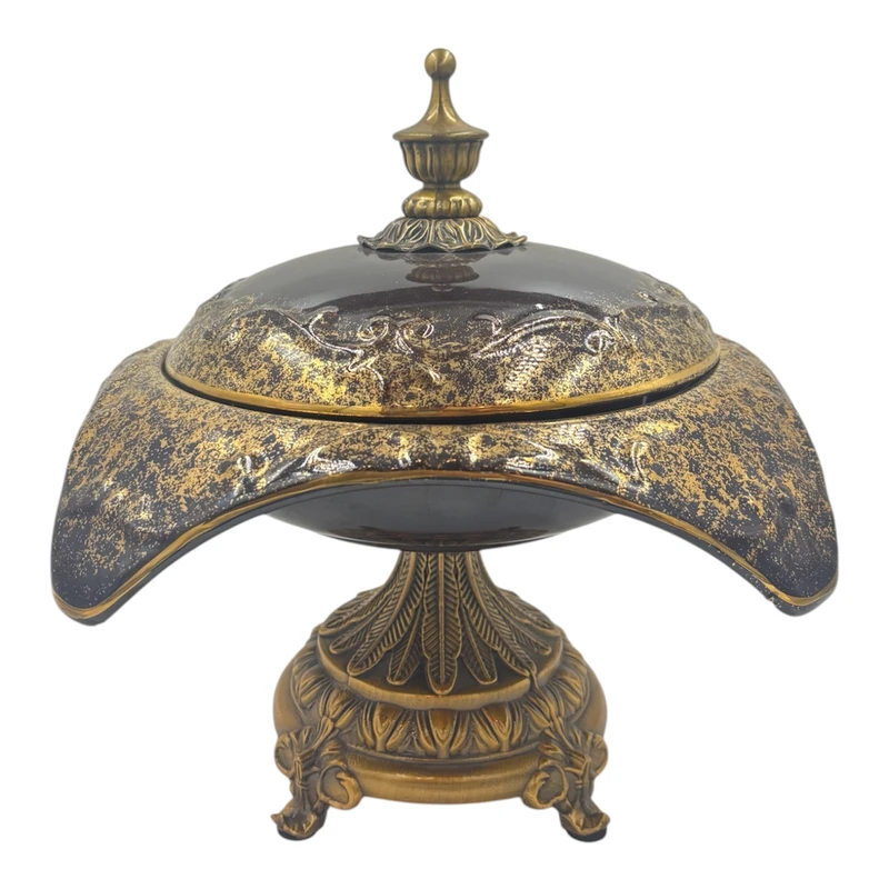 شکلات خوری گلد کیش مدل لوتوس (2) شکلات خوری گلد کیش مدل لوتوس با طراحی گل چینی