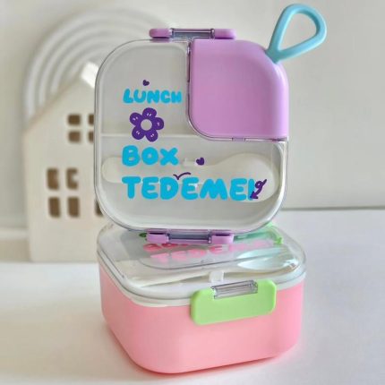 ظرف غذای چند تکه کودک کد ۲۰۹ با طراحی رنگی و فانتزی