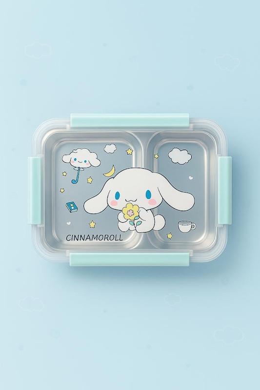 ظرف غذای کودک کرومی کد ۷۸ (4) ظرف غذای کودک کرومی با شخصیت Sanrio و طرح بستنی