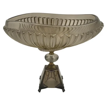 میوه خوری کریستال مدل کرون با طراحی تاجی و بدنه شفاف