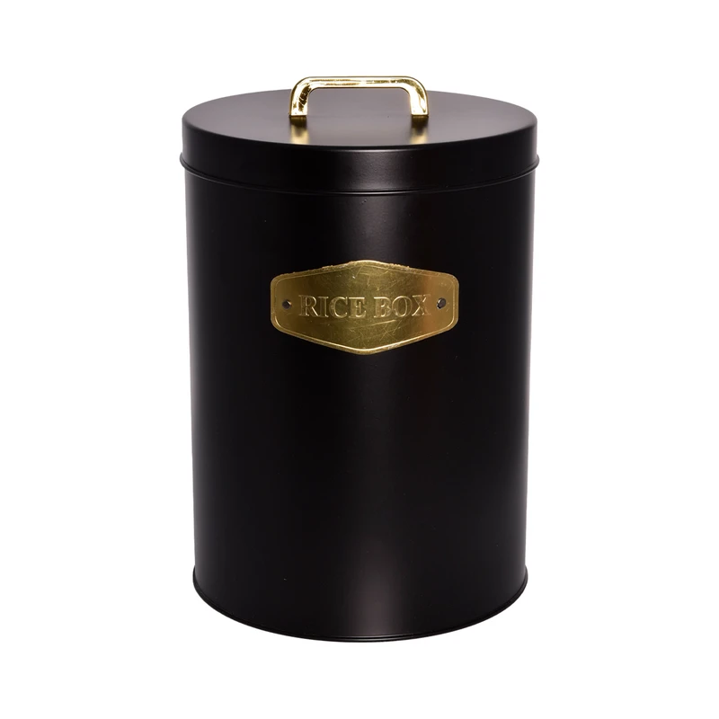 پاسماوری ۸ پارچه بی.وی.کی مدل رویال کد B.V.K 822591 (2) ظرف برنج فلزی مدل RICE BOX با طراحی کلاسیک و دسته طلایی